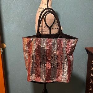 Limited Edition Victoria’s Secret sequined Large zippered tote